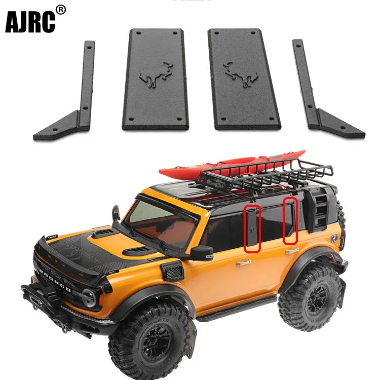 

For Trax Trx-4 Bronco Black With Logo B-pillar/c-pillar Three-dimensional Nylon Decorative Board