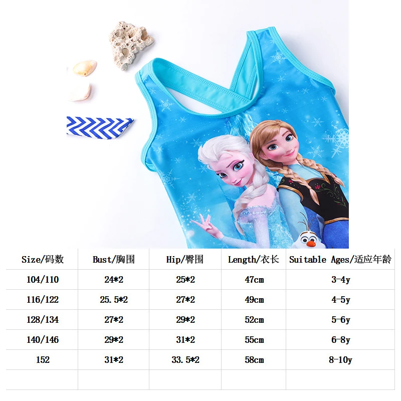 Kid Girl Swimwear Baby Elsa Swimsuit Children Beach Swimsuit Bathsuit Princess Disney Frozen Elsa Anna Bikini