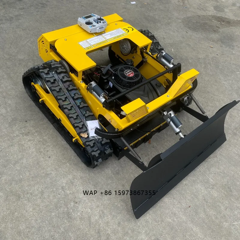 

Self-propelled Garden Lawn Mower Robot with Loncin 224CC Engine, Zero-turn Remote-controlled Rubber Track Robot, High Quality.