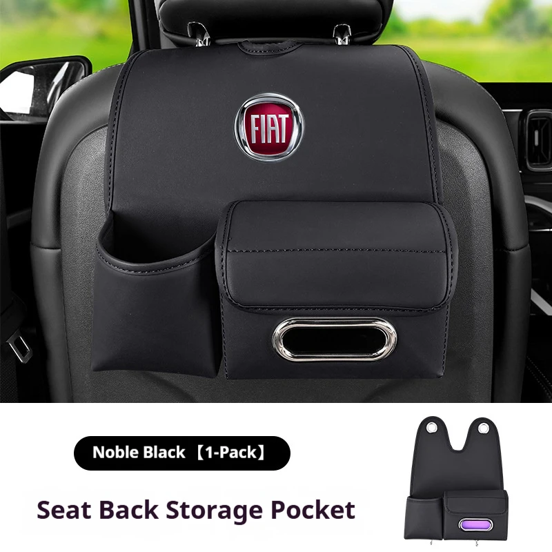 

1 piece Fiat 500 Abbas Panda 500e Tipo Cronos Argo Ducato Panda 500L Dedicated Seat Back Storage, Car Tissue Box with Cup Holder
