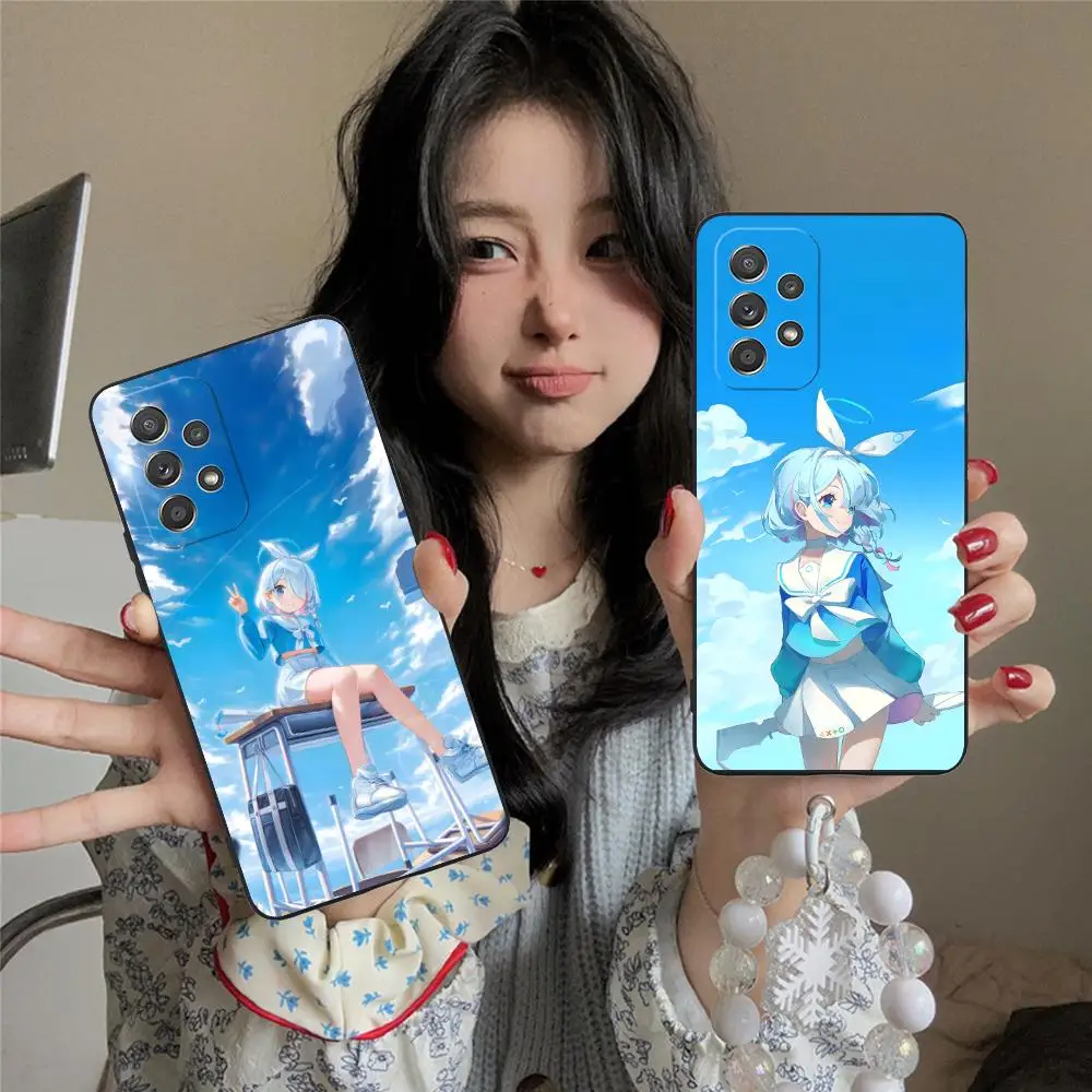 Blue Archive Arona Phone Case for Samsung Galaxy M55 54 42 35 34 33 32 23 22 15 14 13 12 F55 5G Soft TPU Shockproof Cover