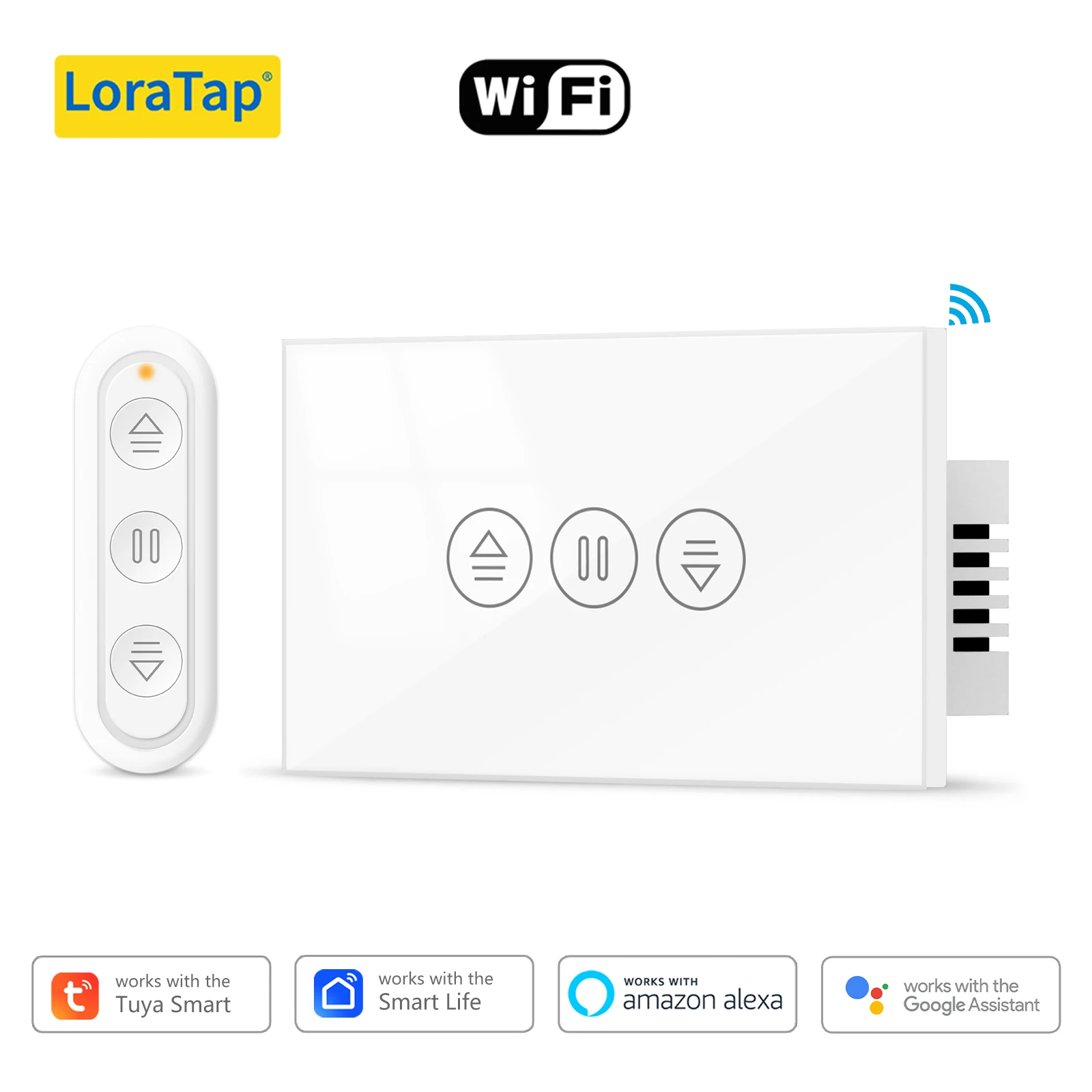 LoraTap Roller Shutter Blinds Touch Panel Switch Tuya Smart Life Percentage Control Timer Voice Control Google Assistant Alexa