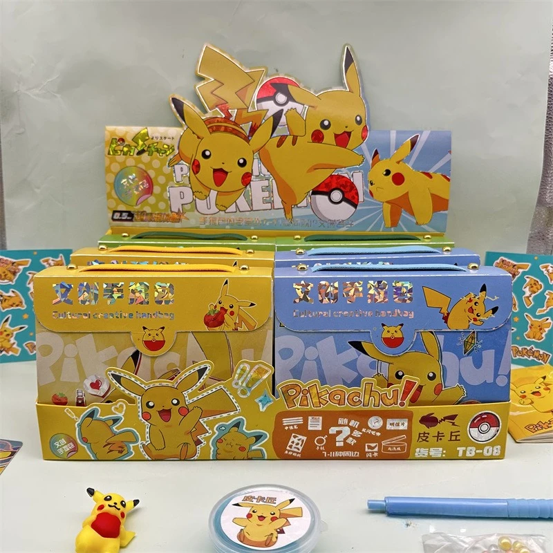 

Pokemon Pikachu Stationery Handbag Cartoon Charmander Highly Attractive Gel Pen Notebook Sticker School Supplies Child Gifts