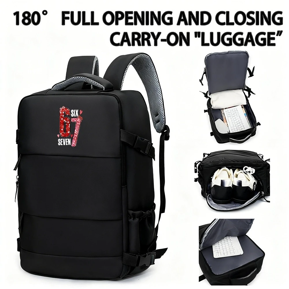 

Number 67 Print Travel Backpack, Suitable for Both Men And Women, Ideal for Short Business Trips. It Can Be Used in 15 Different