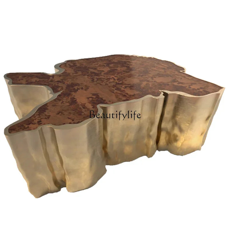 

ls 04Special-shaped tree tumor veneer tempered coffee table soft decoration creative unique style fashion coffee table
