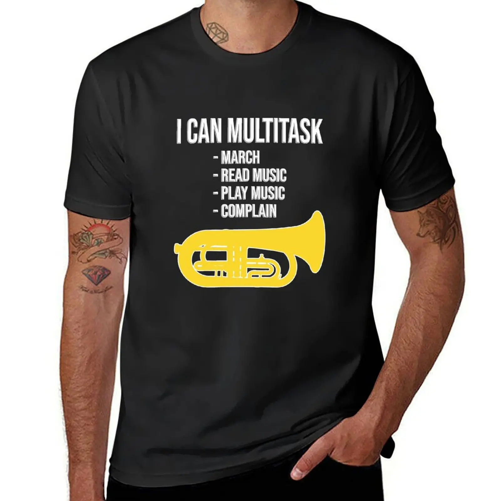 Marching Euphonium - I CAN MULTITASK...- Funny Marching Band Gift T-shirt oversizeds Blouse oversized t shirt men