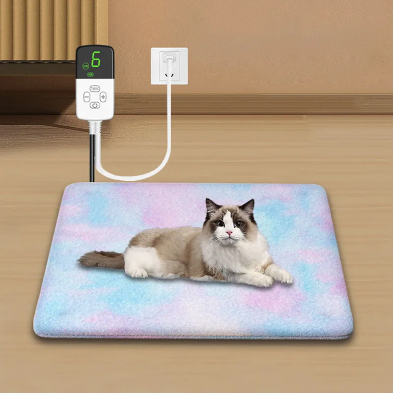 Waterproof Pet Heating Pad Electric Blanket Dog Cat Winter Warmer Pad Adjustable Temperature Dog Mattress US/UK/EU