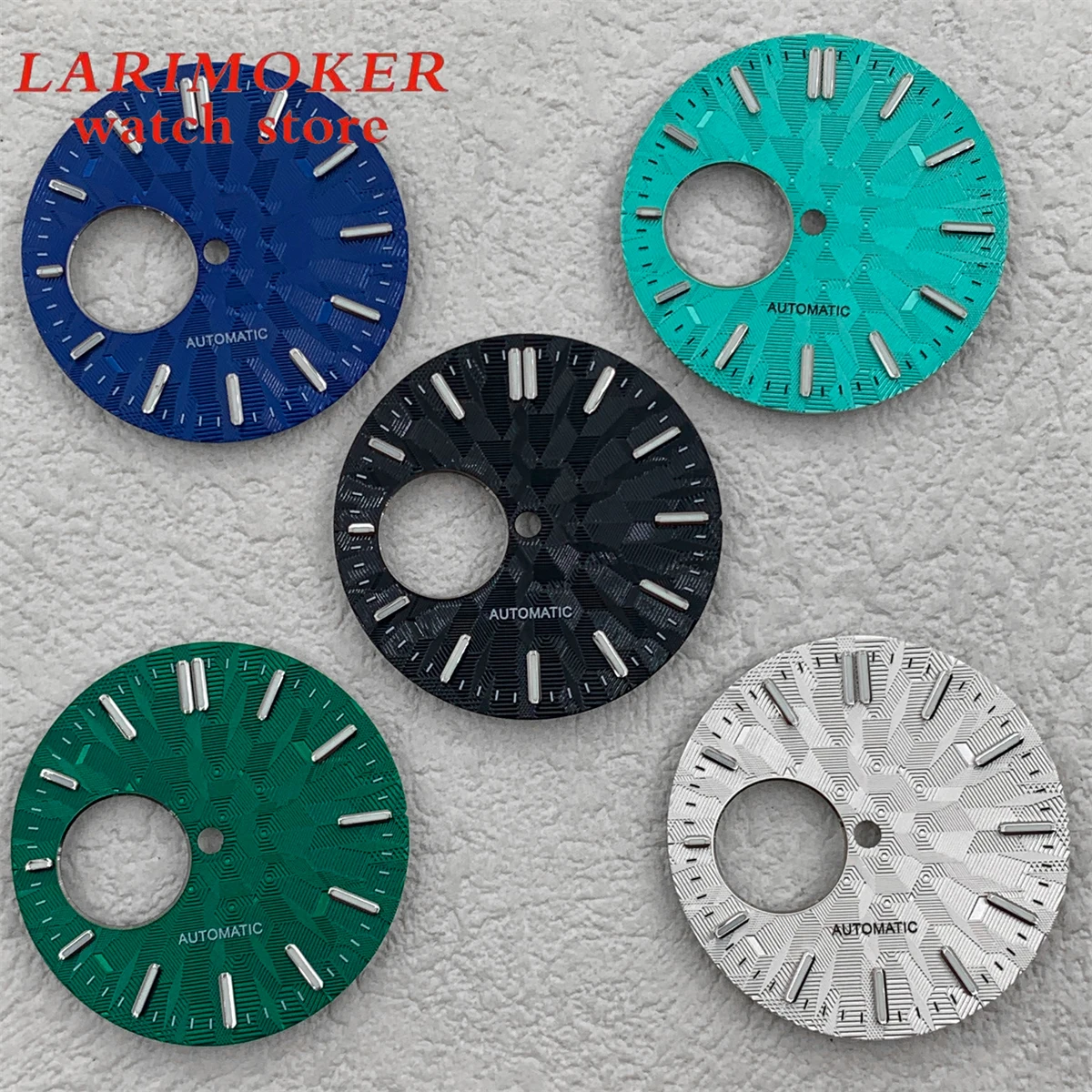 BLIGER 29mm/31mm tourbillon cutout textured dial with NH38 automatic movement green luminous watch replacement accessories