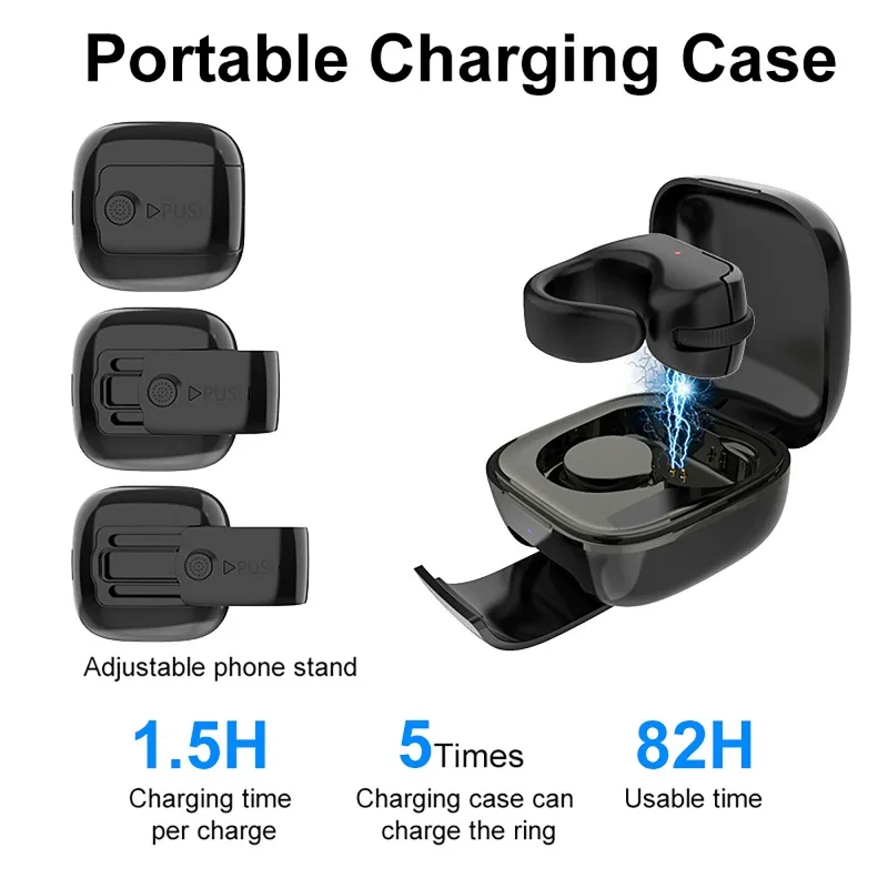 

Миниатюрная умная кольцевая мышь с дистанционным управлением, 2.4G Bluetooth-подключение, перезаряжаемая, с сенсорной панелью и роликом для Windows, iMac, iOS
