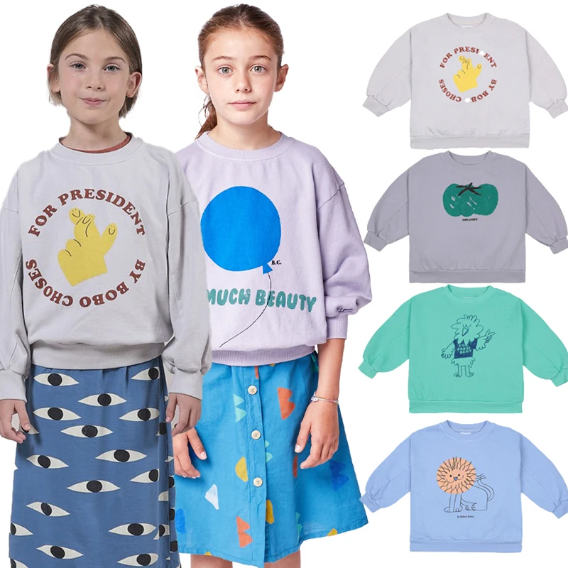 

Kids Sweatshirts for Boys Girls Cute Print Sweaters Baby Children Cotton Outwear Clothing Tops