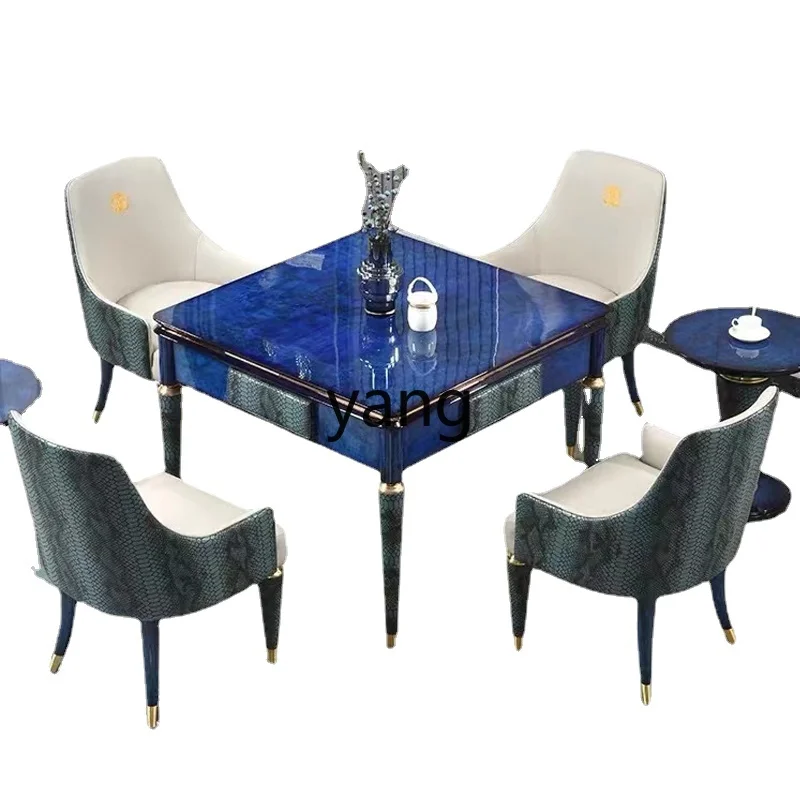 Yjq Mahjong Table Dining Table Dual-Purpose in One Automatic Mahjong Machine Villa Large Flat Floor Ultra-Quiet