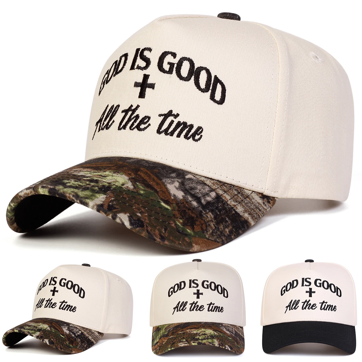 Unisex GOD IS GOOD Letter Embroidery Baseball Caps Spring Autumn Outdoor Adjustable Casual Hats Sunscreen Hat Sports Cap