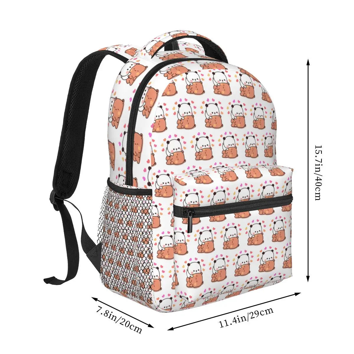 Peach And Goma Bubu Dudu Balloon Student Backpack School Bag Hiking Travel Daypack for Boys Girls Fashion Bookbag Shoulder Bags