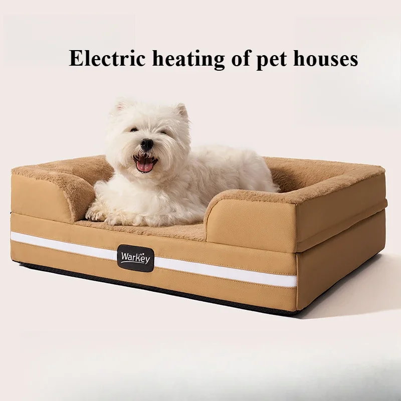 Electric Heating Nest Warm Bed for Large Dog Cat Winter Washable Square Nest Comfortable Pet Products Supplies Warm Accessories