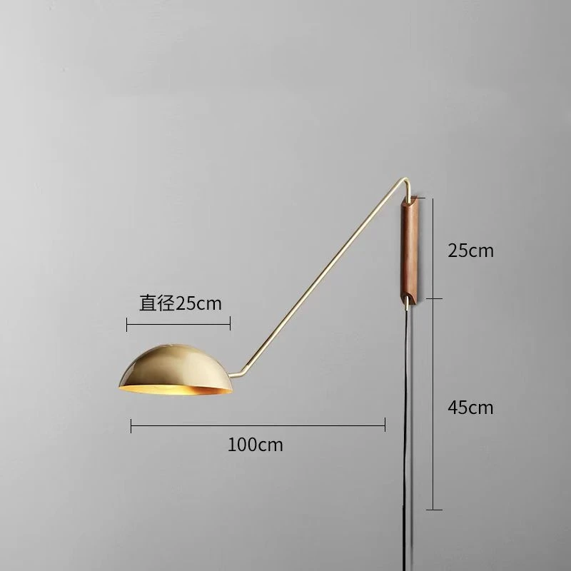 Long Arm 100cm Wall Light Gold Black Metal With Plug Adapter For Bedroom Reading Study Parlor Lamp Dropshipping