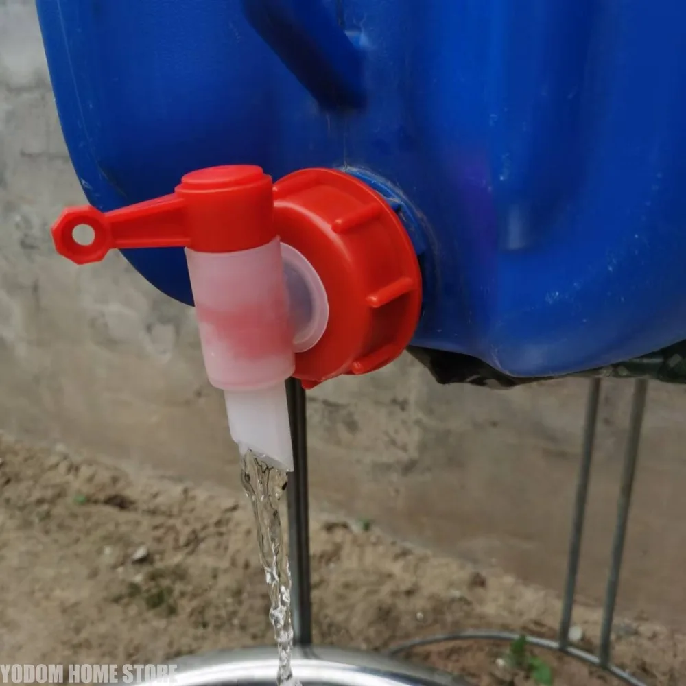DIN 61 Thread IBC Tap Spout, Plastic Pouring Outlet Tap, Replacement Drain Valve Fitting for IBC Tote Canister Container