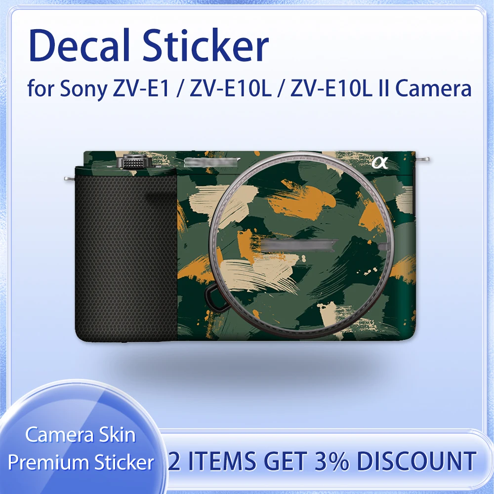 

For Sony ZV-E10 ZV-E10 II ZV-E1 Decal Skin ZV-E10M2 Camera Skin Sticker Protective Film Cover Case ZVE10 Film Wrap Covered
