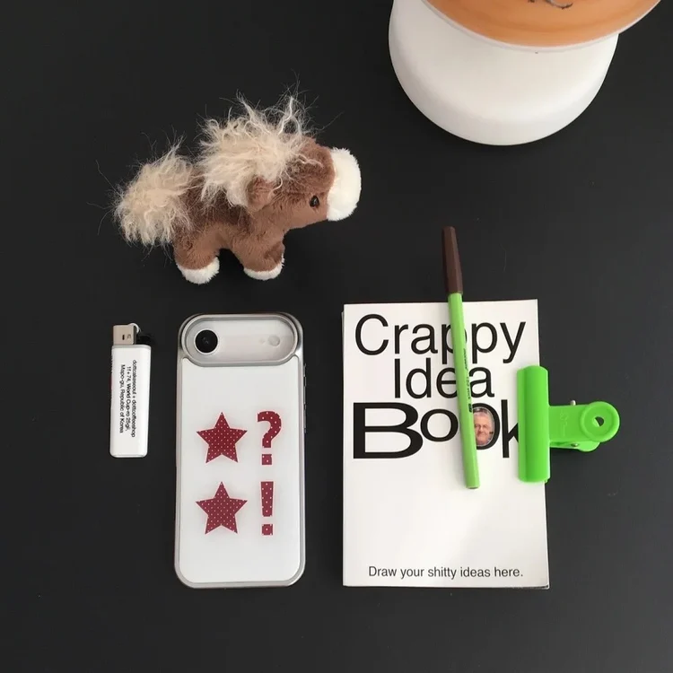 Coque de téléphone avec symbole à pois, style coréen Ins, étoile violette, pour iPhone 11/12/13/14/15/16/17 Pro Max AIR PLUS, époxy TPU, Anti-chute