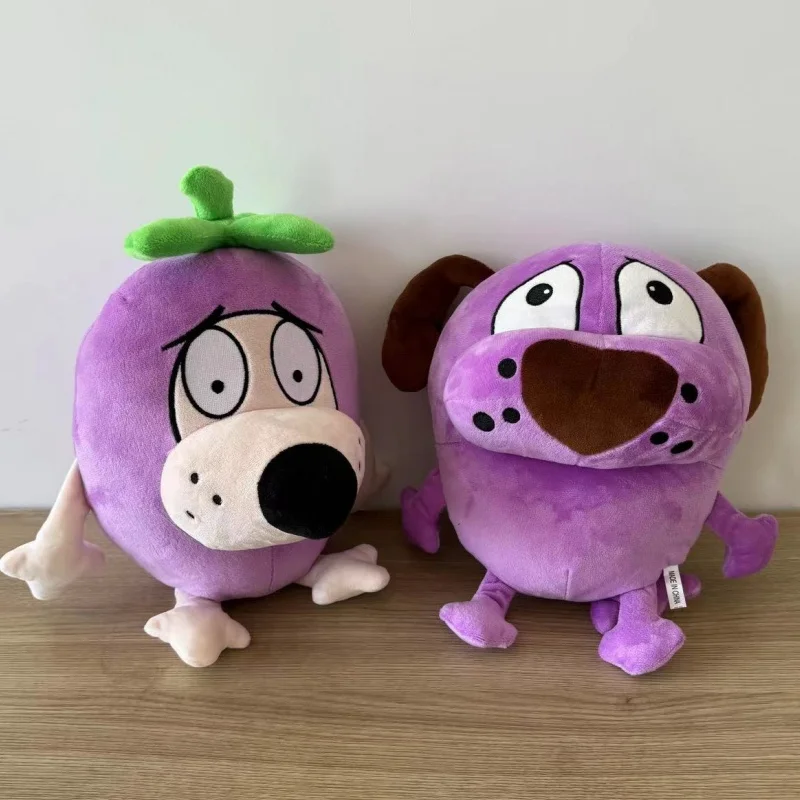 New Courage the Cowardly Dog Plush Toys Funny Purple Dog with Yellow Teeth Stuffed Doll Animal Plushie Room Decor Birthday Gift view 4
