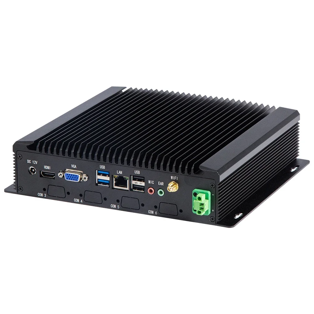 Bestview Fanless Embedded Mini Box Desktop Micro Computer DC 12V J1900 4GB 64GB ITX Mainboard 4G/Wifi Industrial Mini PC