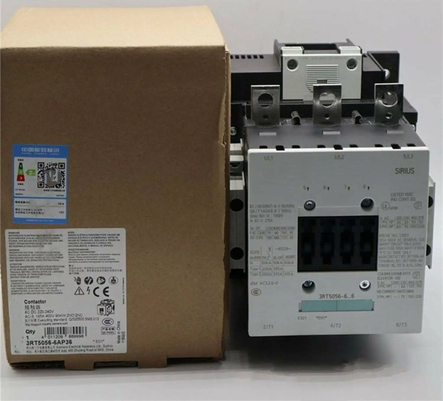 3RT50566AP36 3RT5056-6AP36 AC/DC220-240V 185A 2NO/2NC contactor