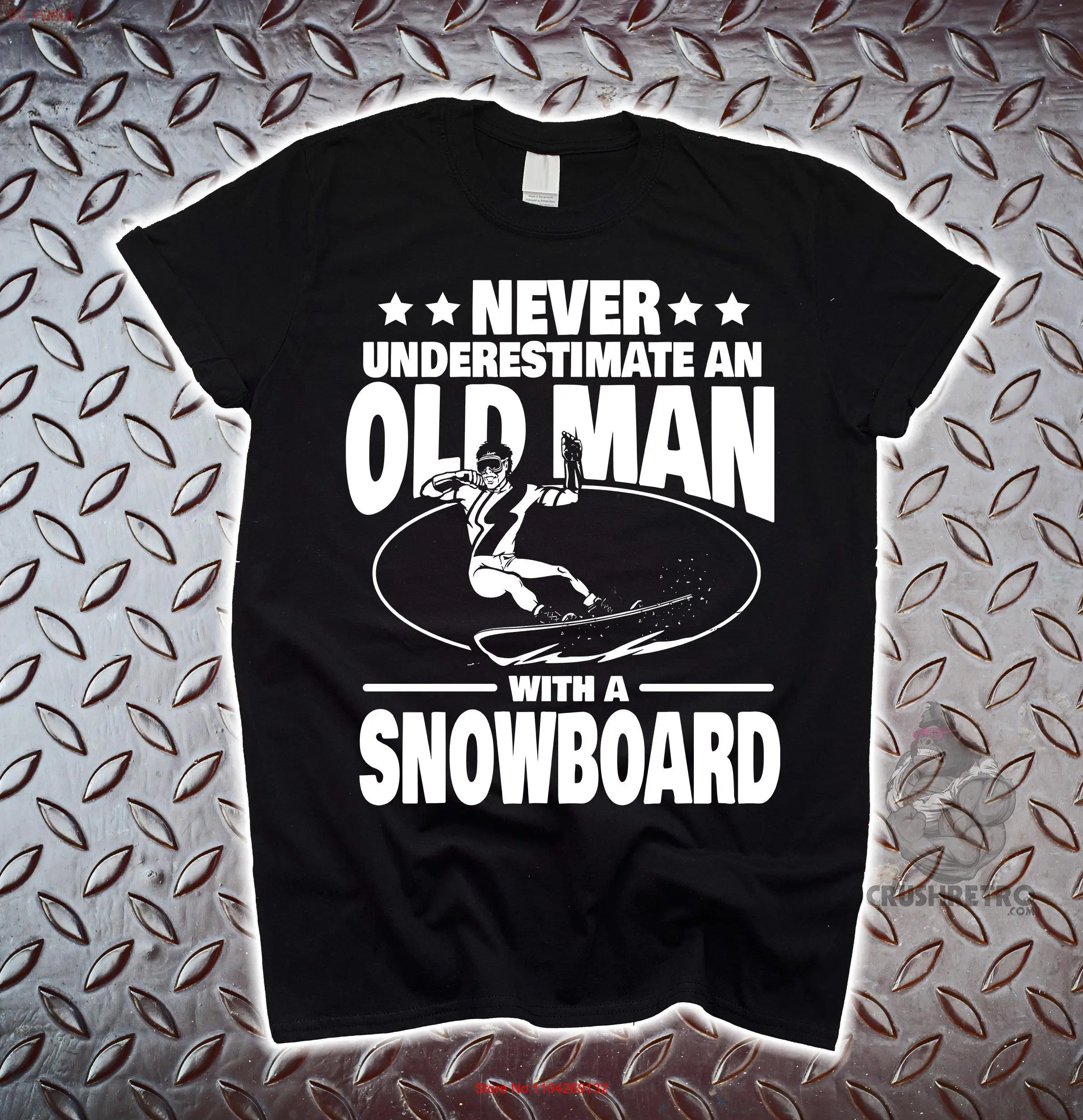 

Никогда не недооценивайте старика с футболкой для сноуборда для папы, дедушки, его, Дня отца, дня рождения, длинные или с короткими рукавами