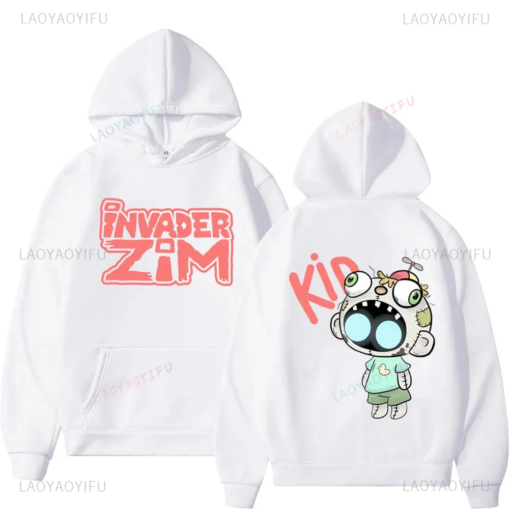 Animation Invader Zim Cartoon Graphic Hoodies Men Lady High Street Fashion Trend Sweatshirts Casual Fleece New Arrival Pullovers