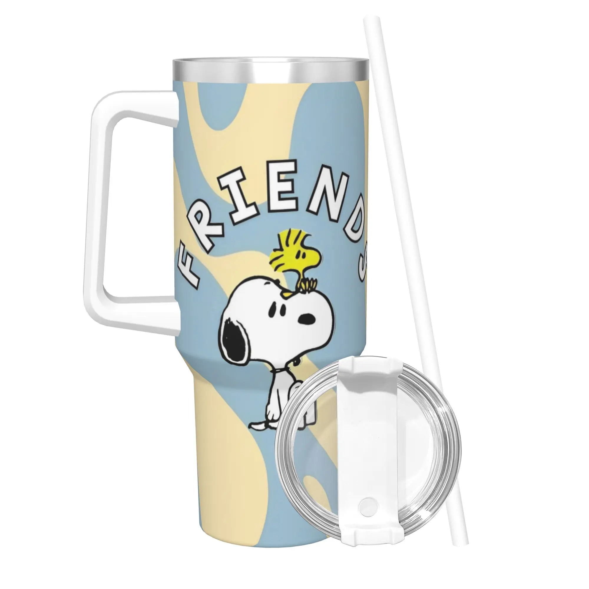 

Снупи арахис стакан с вакуумной изоляцией кофейные чашки из нержавеющей стали офисная домашняя кружка бутылка для воды 40 унций