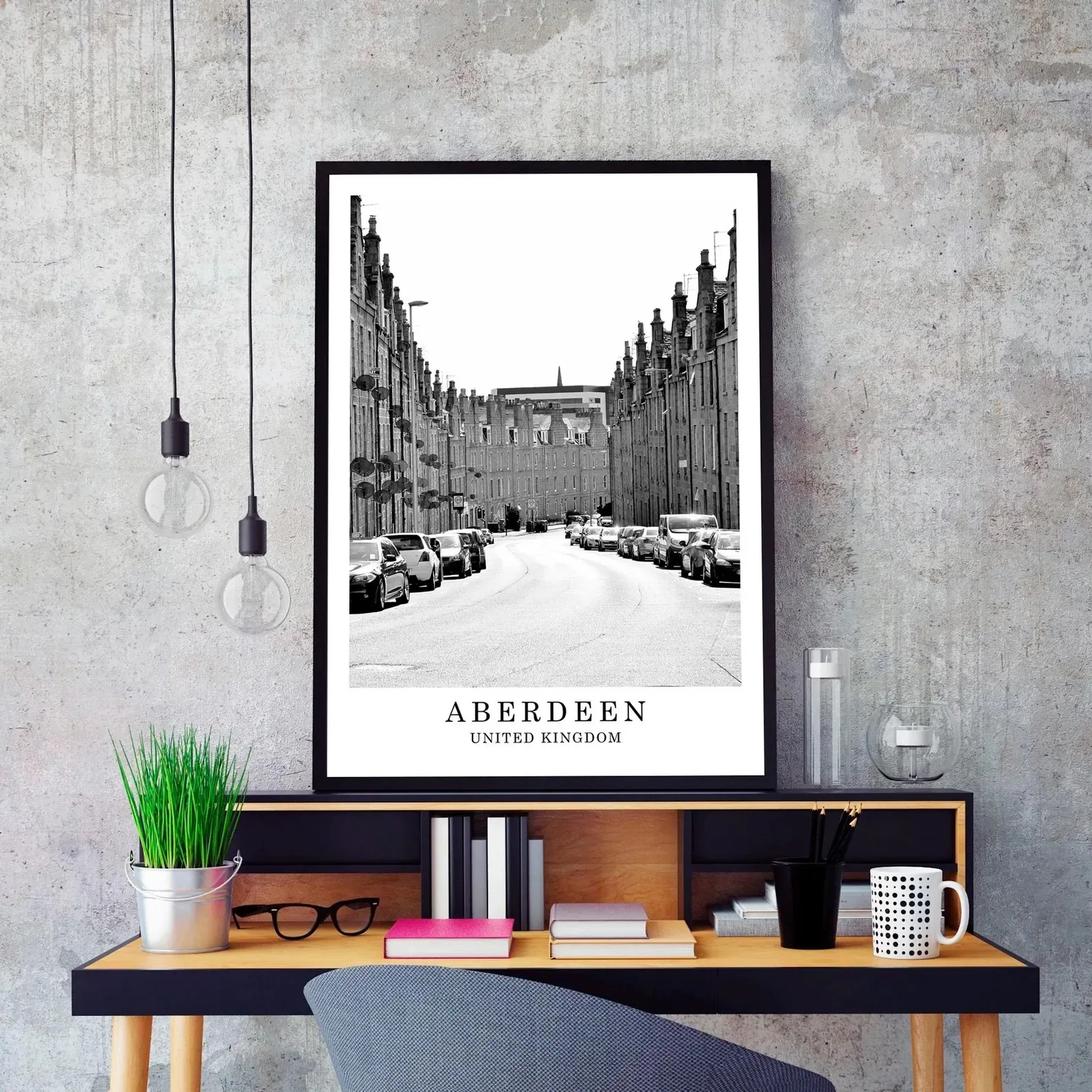 Vintage Black and White World City Wall Art International Travel Landmark Poster Chicago Minneapolis Canvas Print Home Decor