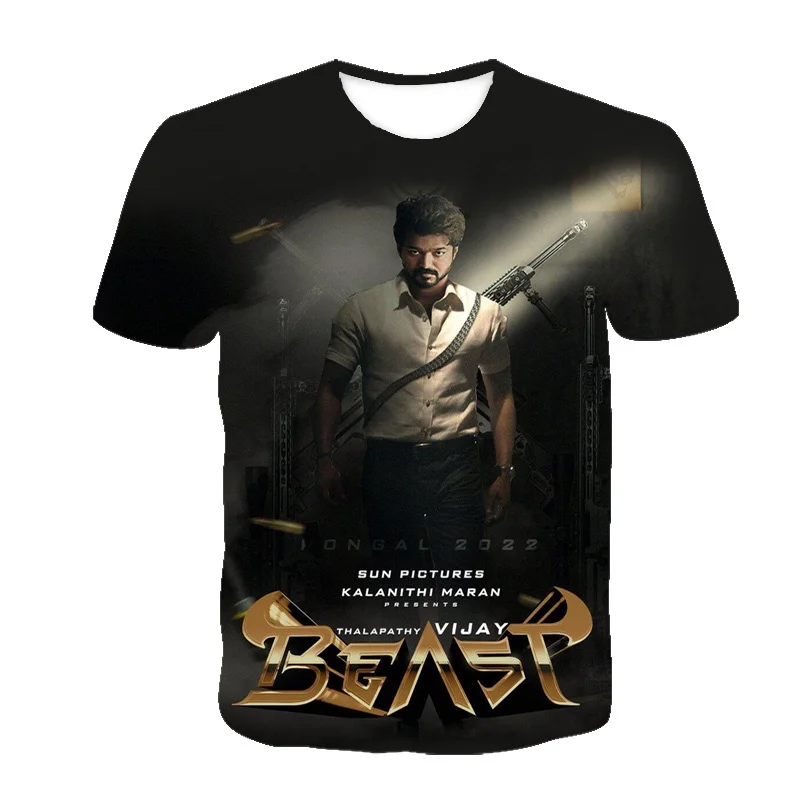 Joseph Vijay Chandrasekhar T-shirt patterned 3D printed Indian actors summer short-sleeved tops for both men and women tee