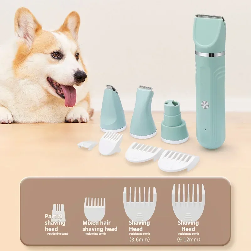 4-in-1 Pet Shaver Dog Electric Clippers Nail Trimmer and Sander Head Cat Dog Beauty Clipper Pet Hair Cleaning Supplies Grooming