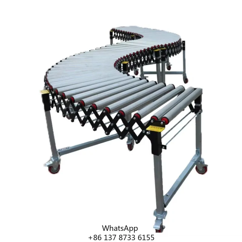 High-quality Power Roller Conveyor Telescopic Roller Table Container Loading And Unloading Conveyor