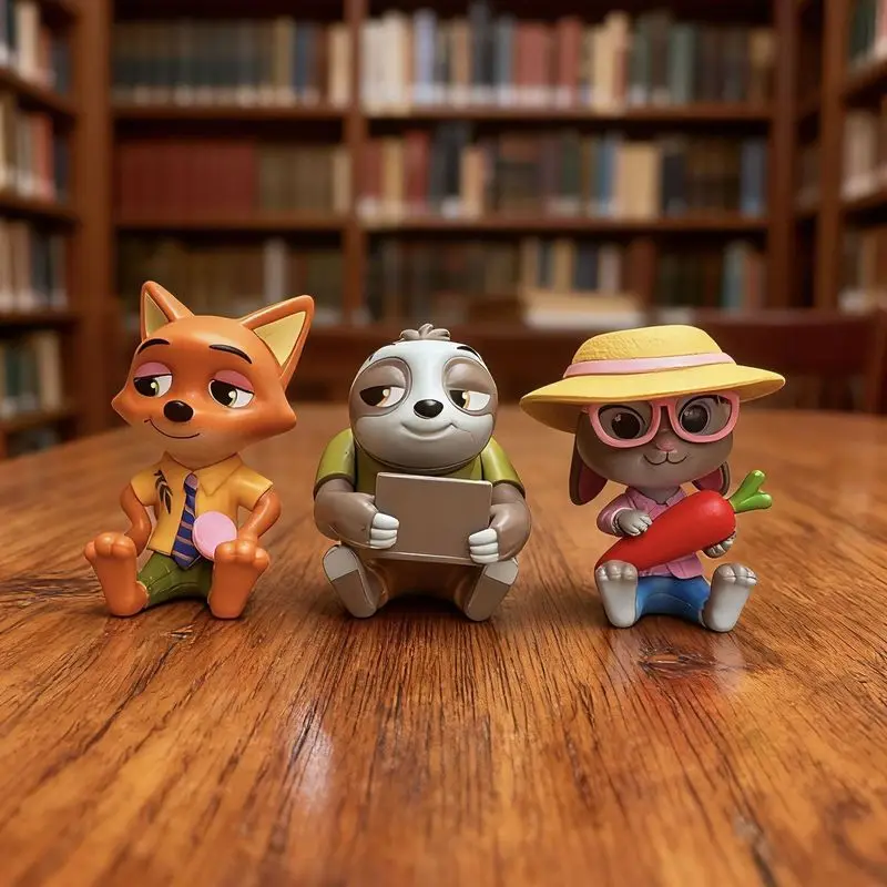 6個セット ディズニー ズートピア2 新作 ハンドメイド 警察官 ジュディ・フォックス ニック ブラインドボックス トレンド プレイドール 車 コレクション おもちゃ ギフト