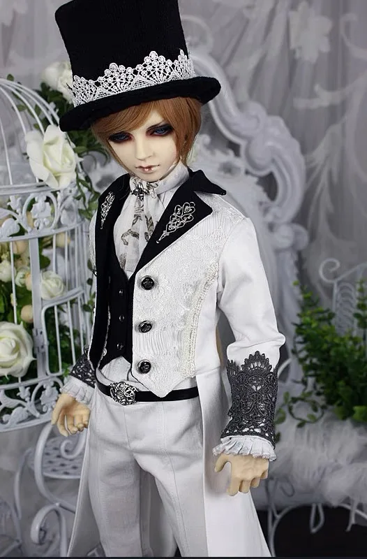 

Одежда для кукол на заказ, белая джентльменская и благородная одежда, бесплатная доставка, 1/3 BJD, юбка в виде дяди, брюки, комплект шляп