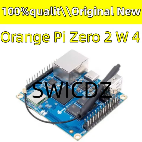 Orange Pi Zero 2 W 4G+Expansion Board,DDR4 H618 Orange Pi Zero 2W WiFi+BT BLE SBC Single Board Computer Zero2W Mini PC