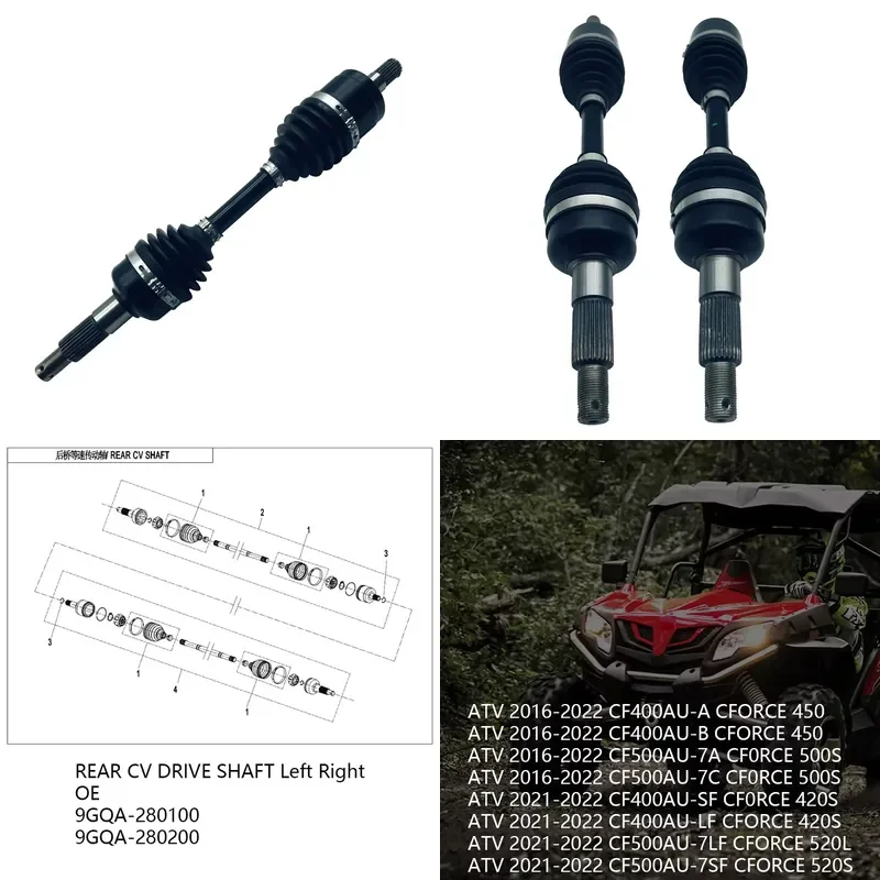 

i Rear Right CV Axle Drive Shaft for CF Cforce 400 500 OEM 9GQA-280200 ATV UTV Spare Parts