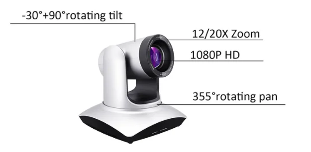 Super High Quality 4K Ptz Camera Video Conference Camera 12x/20x Zoom LAN Interface 4K HD 8.5MP USB 3.0