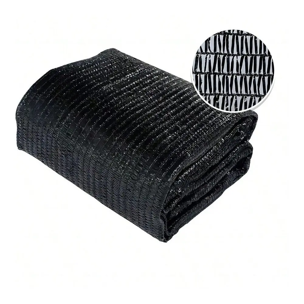 

6.5 X 20ft 30 Sun Shade Sun Shade Fabric Sunblock Shade Cloth Cover With Clips For Plants Black668