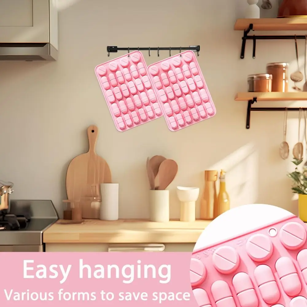New Silicone Capsule Shaped Mold 28 Cavity Design Reusable Pill Mold Tray Flexible Pill Mold for Candy Making Chocolate Crafting view 4