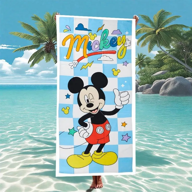 Toalla de playa estampada de Mickey Mouse: divertida y funcional para verano, fiestas en la piscina, viajes y vacaciones