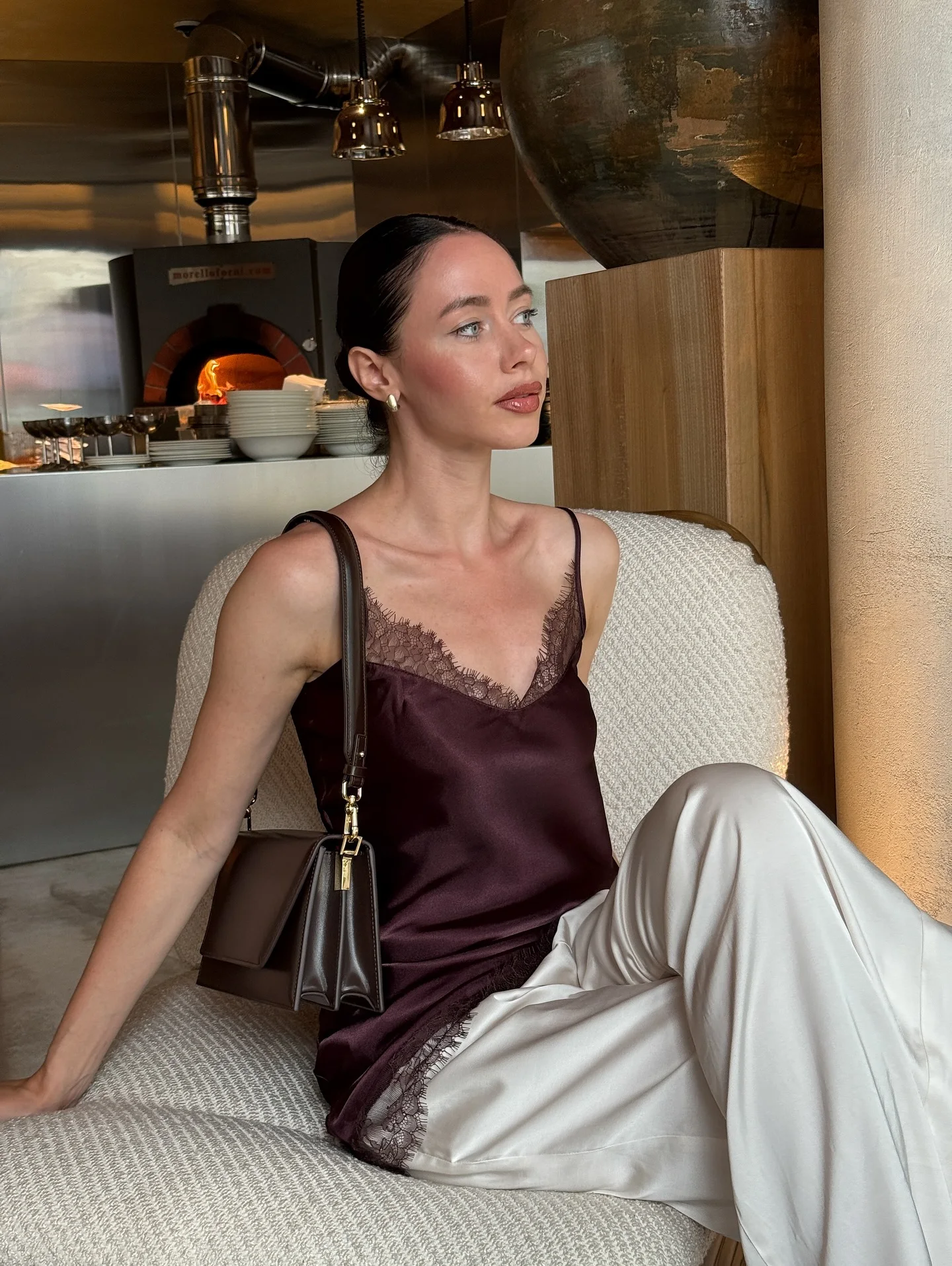 Donna Spaghetti Strap Canotta in raso Moda Crop Top Clubwear Moda Canotte lunghe Solid Lace Trim Casual Casmis Streetwear