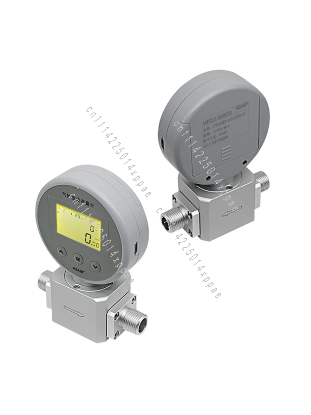 Thermal Mass Gas Flow Meter AMS2106 Compressed Air Oxygen Flow Meter Replaces MF5706