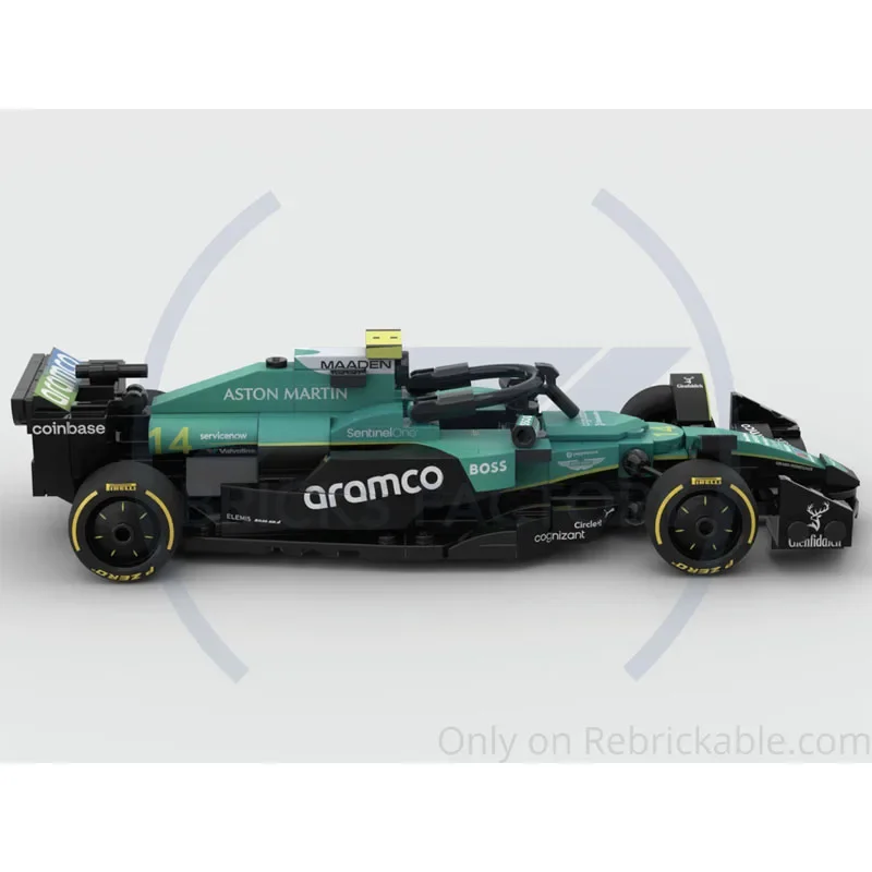 

MOC-216320F1Formula AMR25Racing спортивный автомобиль, строительные блоки, модель296 деталей MOC, креативные строительные блоки для мальчиков и детей на день рождения, игрушка в подарок