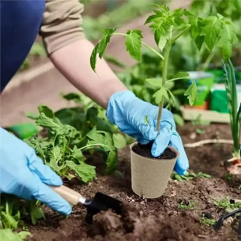 ABVG-Biodegradable For Seedlings Peat Pots 45Pcs 3.15 Inch Seeds Starter For Planting With 30Pcs Plant Labels