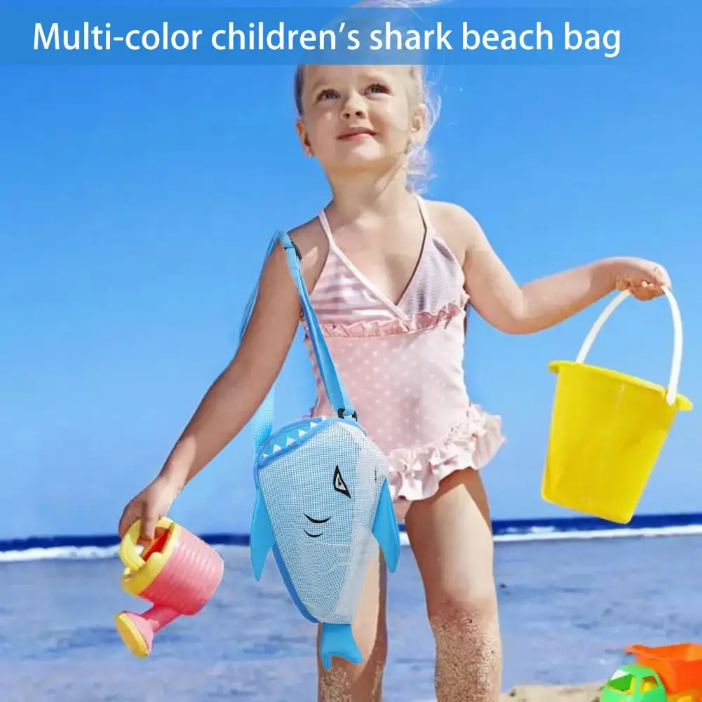 Sac de rangement pour jouets de natation pour enfants, fourre-tout de plage en maille pour enfants, sac de plage avec dessin animé, crabe mignon, respirant pour enfants