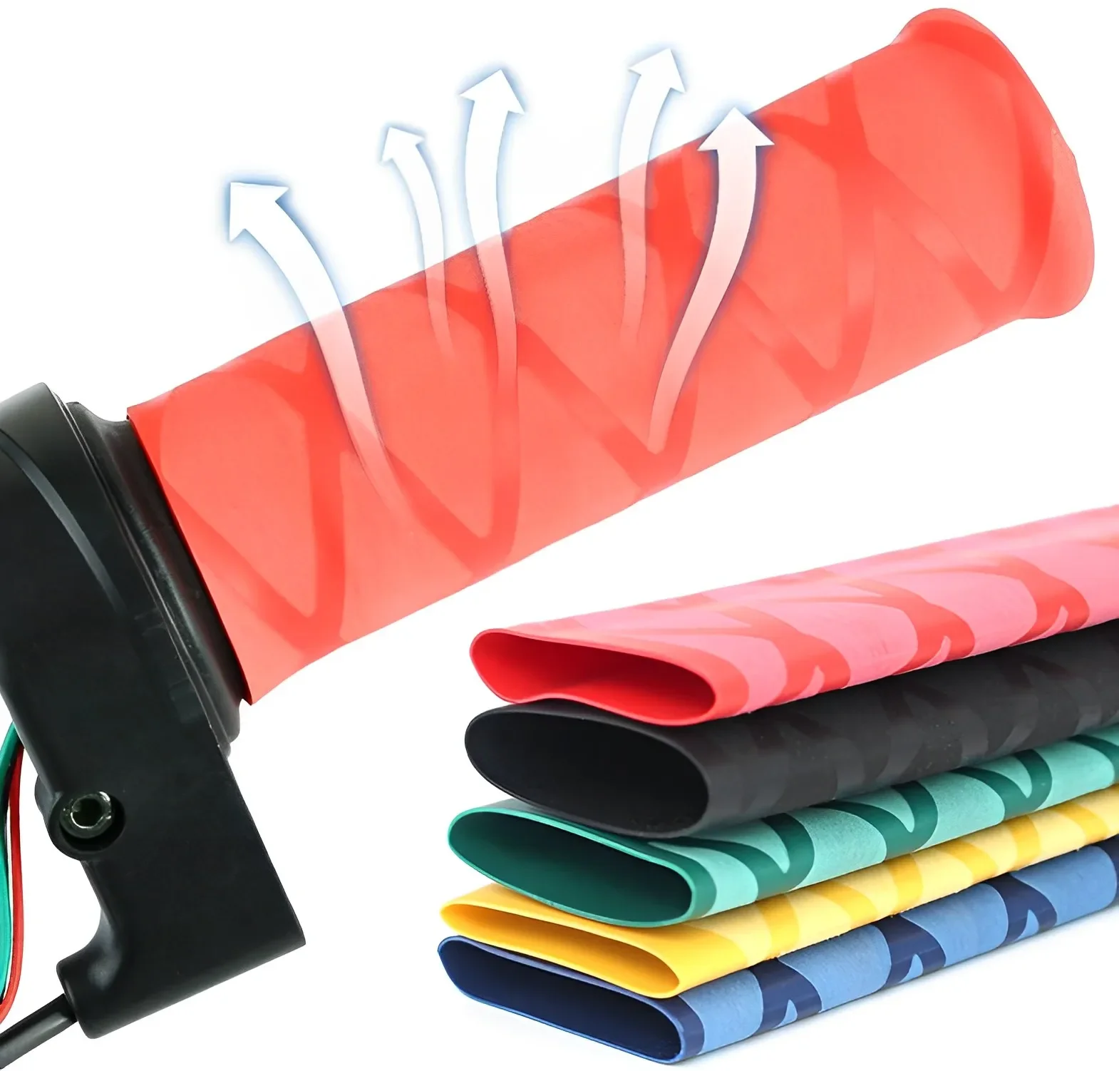 Heat Shrink Anti-slip Handlebar Cover High Elasticity Rubber Motorcycle Motocross Heat-Shrink Glove Motorcycle Equipments