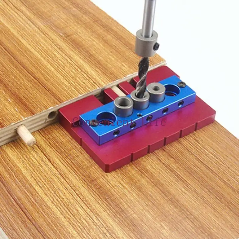 L1EE Doweling Jig Locator Pocket Hole Drilling Jig من سبائك الألومنيوم لخزانة الملابس #2