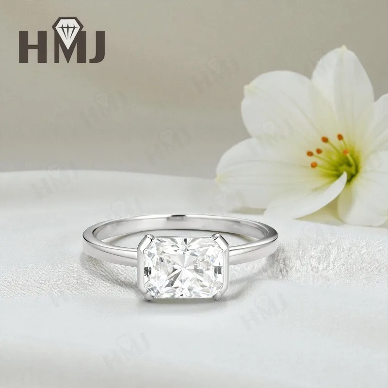 2 قيراط مويسانيتي مشع قطع خاتم أنيق تألق سوليتير تصميم للنساء المشاركة الزفاف هدية الذكرى السنوية #2