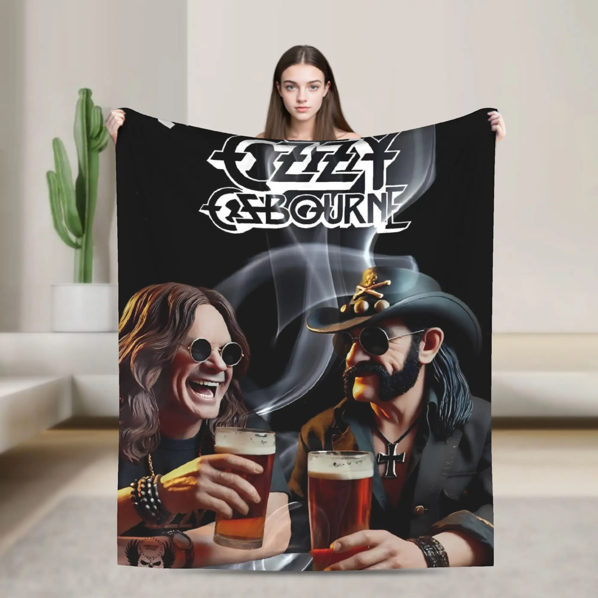 

Ozzy Osbourne Blankets Quality Warm Soft Bedding Throws Spring Child Living Room Aesthetic Bedspread