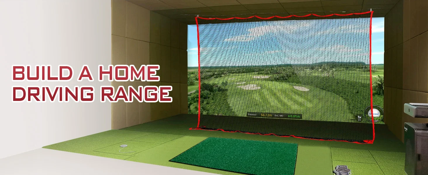 Golfnetz, 10 x 10 Fuß Golf-Übungsnetz und Sportnetz, hochwirksames Golf-Schlag-Barrieresetz, robustes Golfballnetz – Detail 10